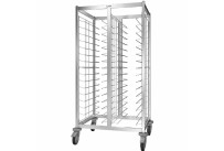 Tablett-Abräumwagen 2-teilig / für 32 GN-Tabletts / mit Kunststoffrollen