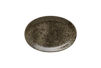 Sandstone, Platte oval 323 x 228 mm dark brown