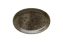 Sandstone, Platte oval 372 x 265 mm dark brown