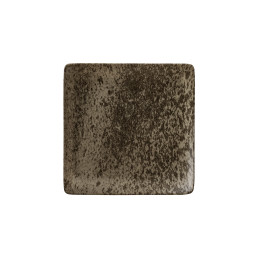 Sandstone, Teller flach quadratisch 215 x 215 mm dark brown