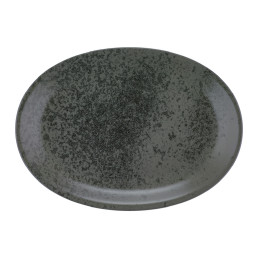 Sandstone, Platte oval 372 x 265 mm black