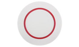 Donna Senior, Teller flach rund Fahne Relief ø 257 mm rot