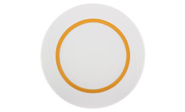 Donna Senior, Teller flach rund Fahne Relief ø 257 mm orange
