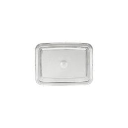 Donna Senior, Kunststoffdeckel eckig 125 x 125 mm klar für Salat eckig 0,25 l