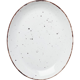 Platte flach eckig "Granja" weiß 18 x 36 cm