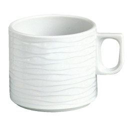Kaffeetasse "curved" Hotelporzellan