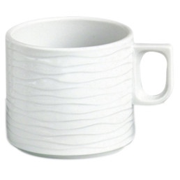 Kaffeetasse "curved" Hotelporzellan