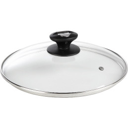 Glas-Deckel mit Dampfloch 20 cm