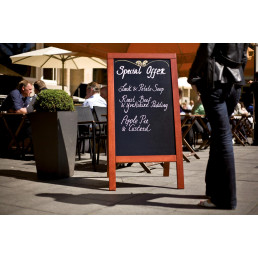 Standtafel doppelseitig mahagoni