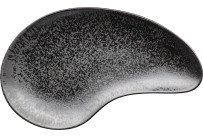 Ebony, Platte flach oval 360 x 210 mm schwarz