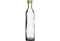 Glasflasche eckig 125 ml