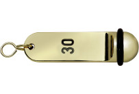 Schlüsselanhänger gold nummeriert Nr. 30