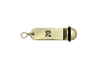 Schlüsselanhänger gold nummeriert Nr. 24