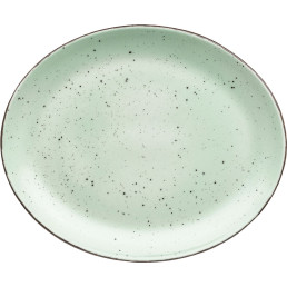 Platte flach oval "Granja" mint 30,5 x 25,5 cm