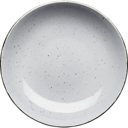 Porzellanserie "Granja" grau Teller tief Coup-Form, 26 cm