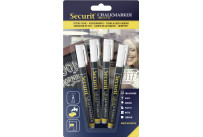 Kreidemarker, weiß, 4er Set