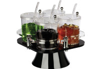 Buffetbar drehbar mit 4 Behältern