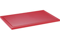 Schneidbrett mit Saftrille rot 40x30x2cm