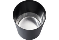 Sicherheitspapierkorb mit Aluminium-Einsatz schwarz