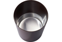 Sicherheitspapierkorb mit Aluminium-Einsatz braun