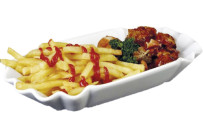 Pommesschale schwarz 24,5x13,2cm