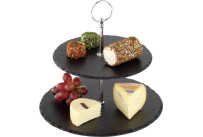 Naturschiefer-Etagere 2-stufig