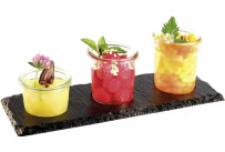 Naturschieferplatte mit 3 Aussparungen