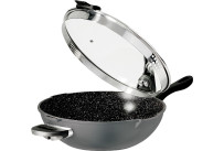 Wok mit Siebglasdeckel