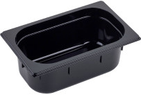 GN Behälter 1/4 Polycarbonat schwarz T: 100mm