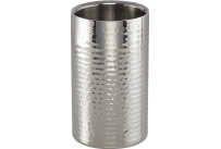 Flaschenkühler, silber gehämmert