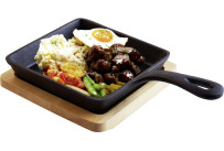 Gusseiserne Servierartikel quadratisch, 14x14cm