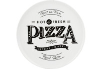 Pizzateller weiß mit Dekor