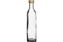 Glasflasche eckig 250ml