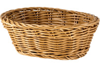 Korb oval 18x13x6cm braun
