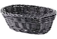 Korb oval 18x13x6cm schwarz