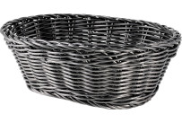 Korb oval 23x17x8cm schwarz