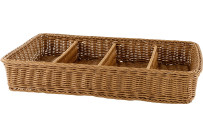 Korb Besteck 4 Fächer GN 1/1 braun