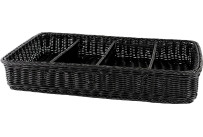 Korb Besteck 4 Fächer GN 1/1 schwarz