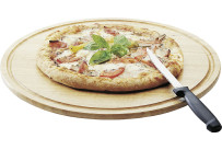 Holzteller Ø 36cm, mit Saftrille