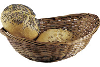 Brot-/Servierkorb dunkel gebeizt