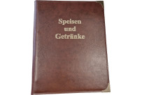Speisekarte, Metallecken gold A4, hellbraun