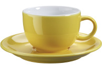Kaffee-/Cappuccinotasse obere gelb