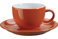 Kaffee-/Cappuccinotasse obere orange