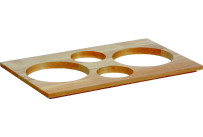 Aufsatz 1/1 GN Buche hell 4-Loch