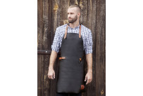 Lederschürze, schwarz Latzschürze