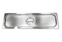 GN-Deckel mit Löffelausschnitt Edelstahl für 2/4