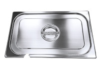 GN-Deckel mit Löffelausschnitt Edelstahl für 1/1