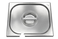 GN-Deckel mit Löffelausschnitt Edelstahl für 1/2