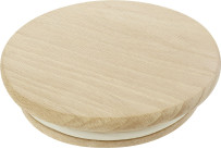 Holzdeckel Buche mit Silikonring Ø 6cm