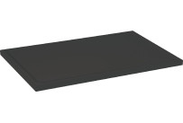 Schneidbrett mit Saftrille schwarz 30x20x1,2cm